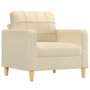 Voir la diapositive 2 : VIDAXL Fauteuil Creme 60 cm Tissu