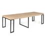 Voir la diapositive 1 : Table console extensible avec rallonges style industriel 45/300 cm HOUSTON  