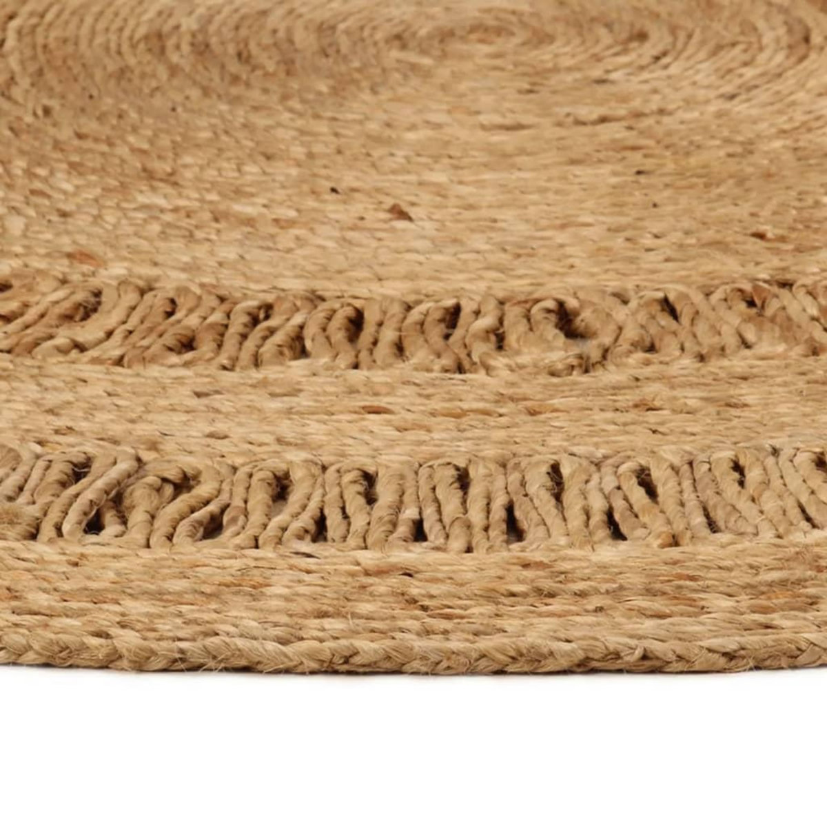 VIDAXL Tapis Jute tresse a la main 120 cm Rond