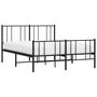 Voir la diapositive 5 : VIDAXL Cadre de lit metal sans matelas avec pied de lit noir 120x190cm