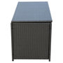 Voir la diapositive 5 : OUTSUNNY Coffre malle de rangement 118L x 54l x 59H cm résine tressée imitation rotin café foncé