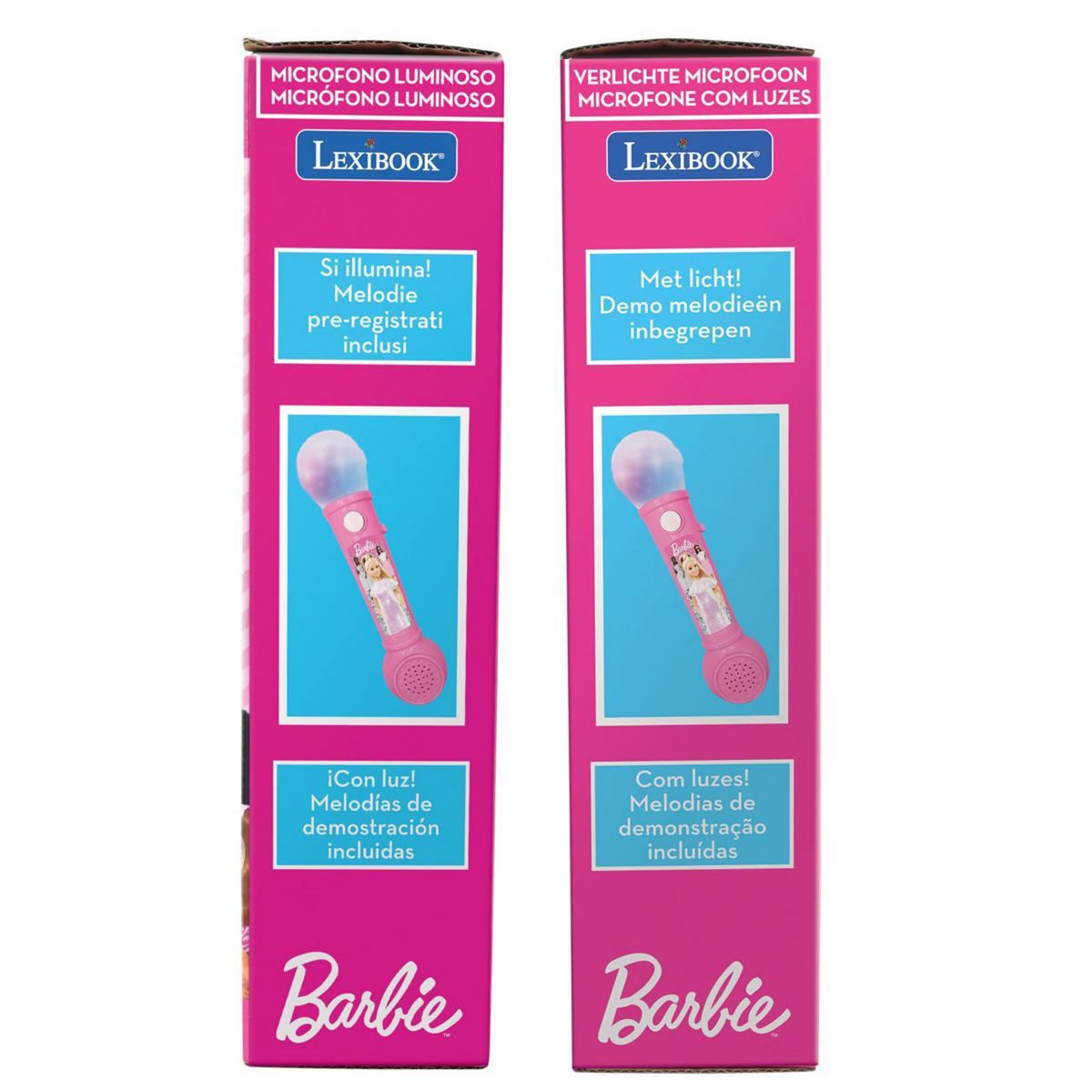 Lexibook Microphone Lumineux avec Mélodies et Effets Sonores Barbie