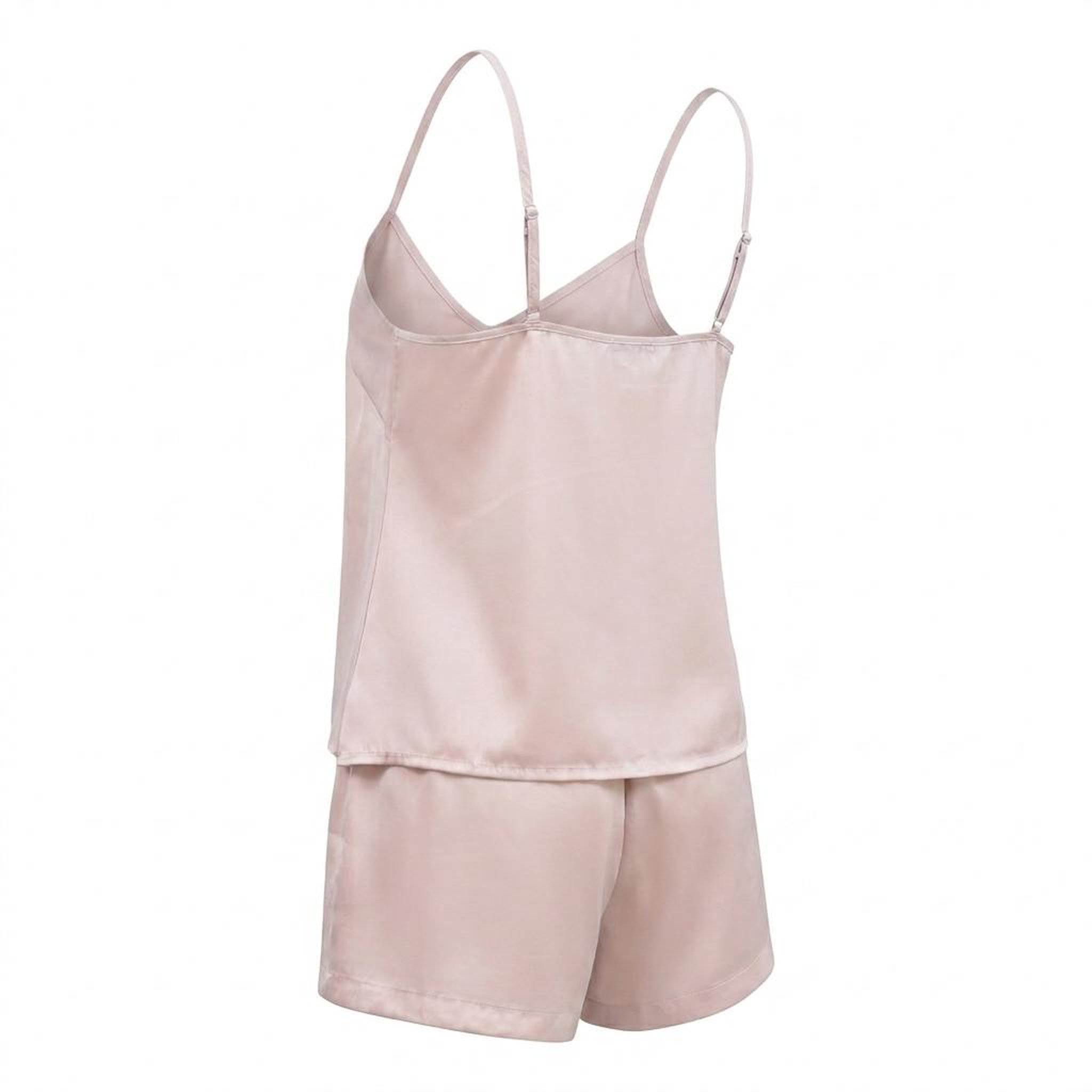 Voir la diapositive 5 : OZABI OZABI Pack 2 Pyjamas Courts Femme, Débardeur Satiné et Short 2 Poches