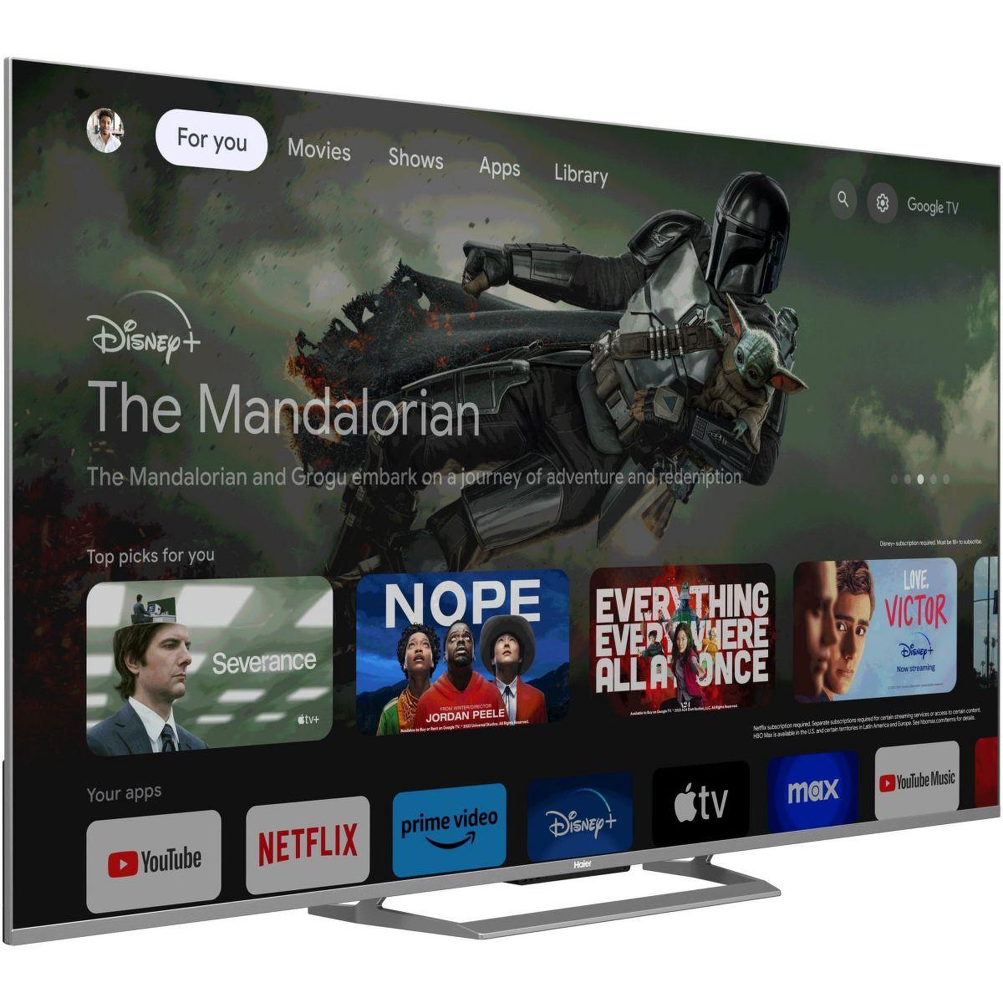 Voir la diapositive 3 : HAIER Tv mini led h55m90eux (2026) 55  (140 cm)