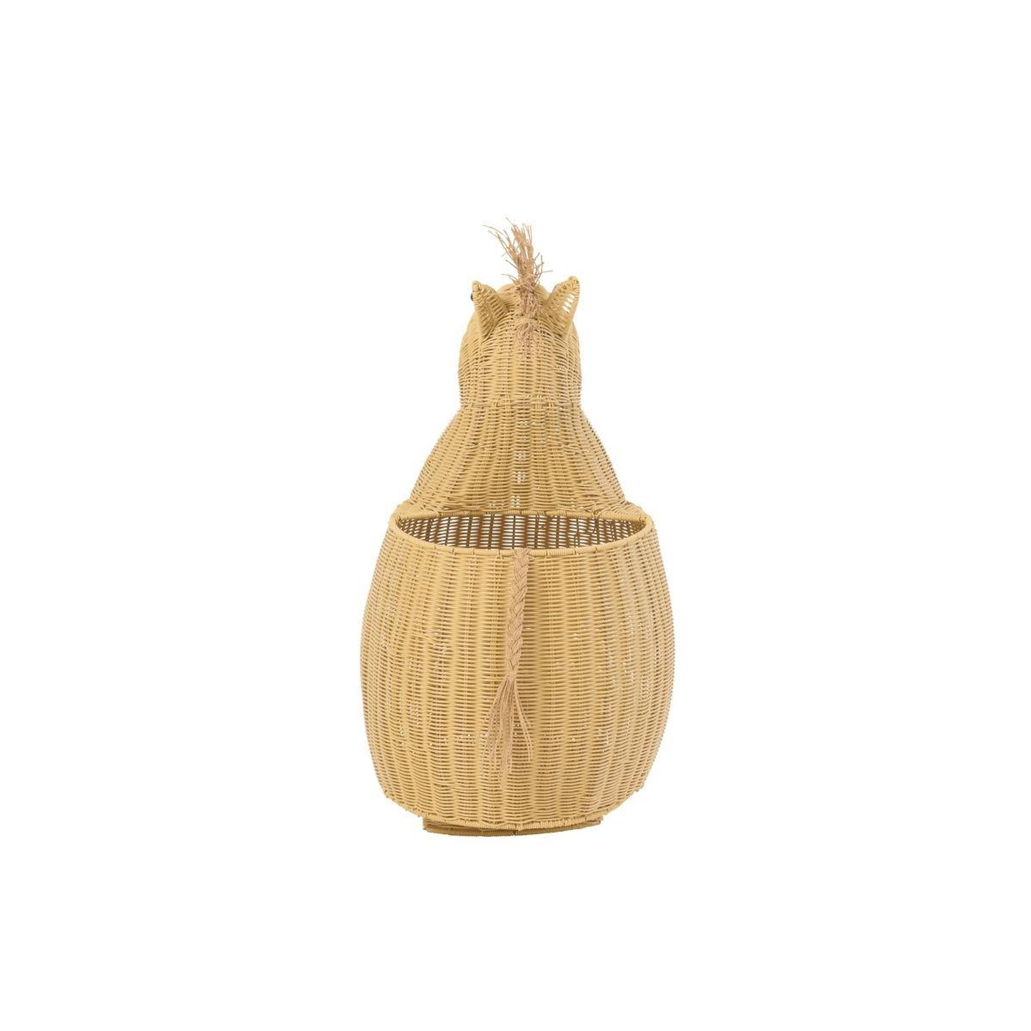 Voir la diapositive 4 : J-LINE Panier de Rangement Enfant  Cheval  79cm Naturel