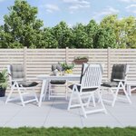 VIDAXL Coussins de chaise a dossier bas lot de 4 gris tissu oxford