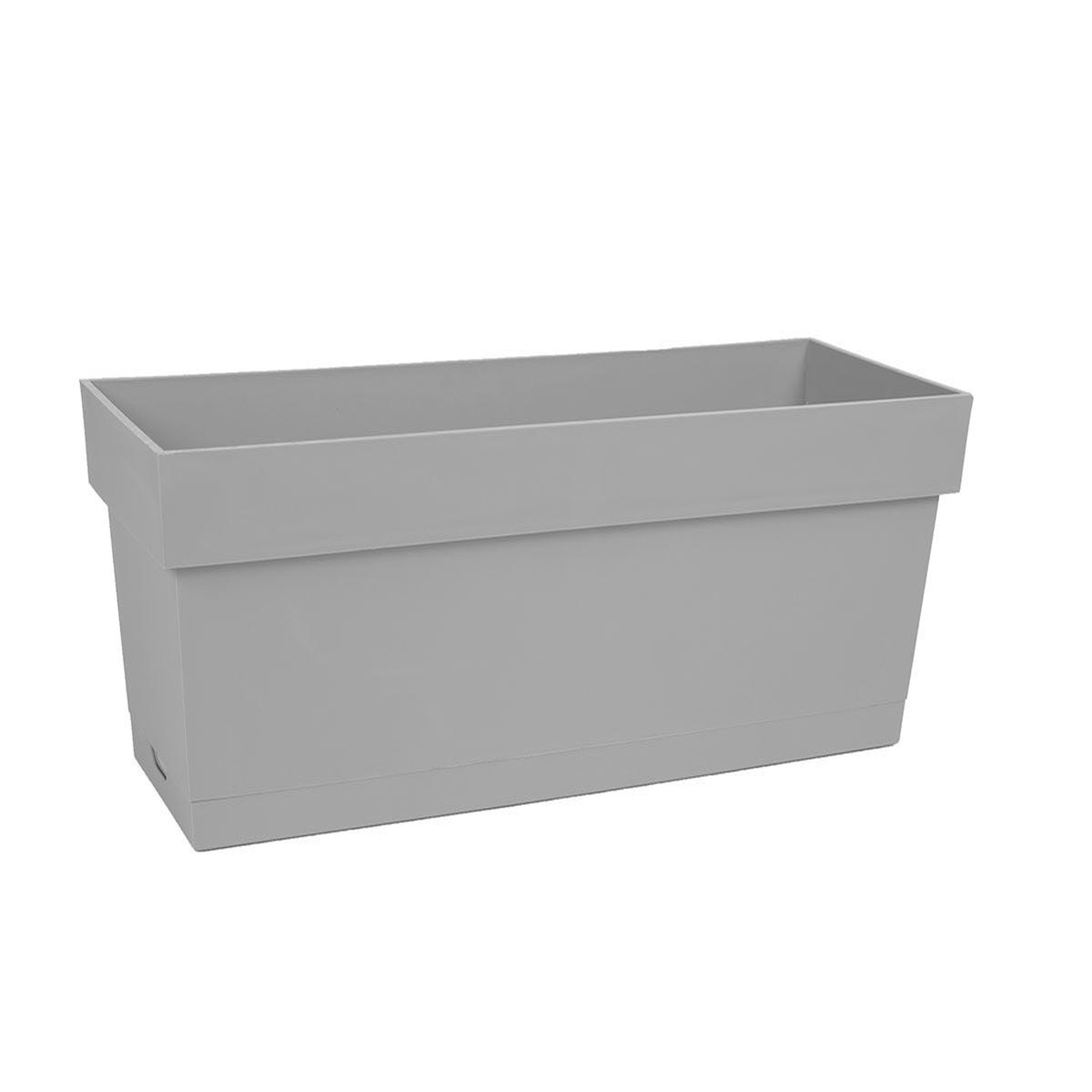 Eda Jardinière Toscane + plateau clipsé 50 x 18 x 16,7 cm - Gris béton - Eda