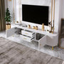 Voir la diapositive 5 : MERAX Meuble tv blanc 170 cm mdf