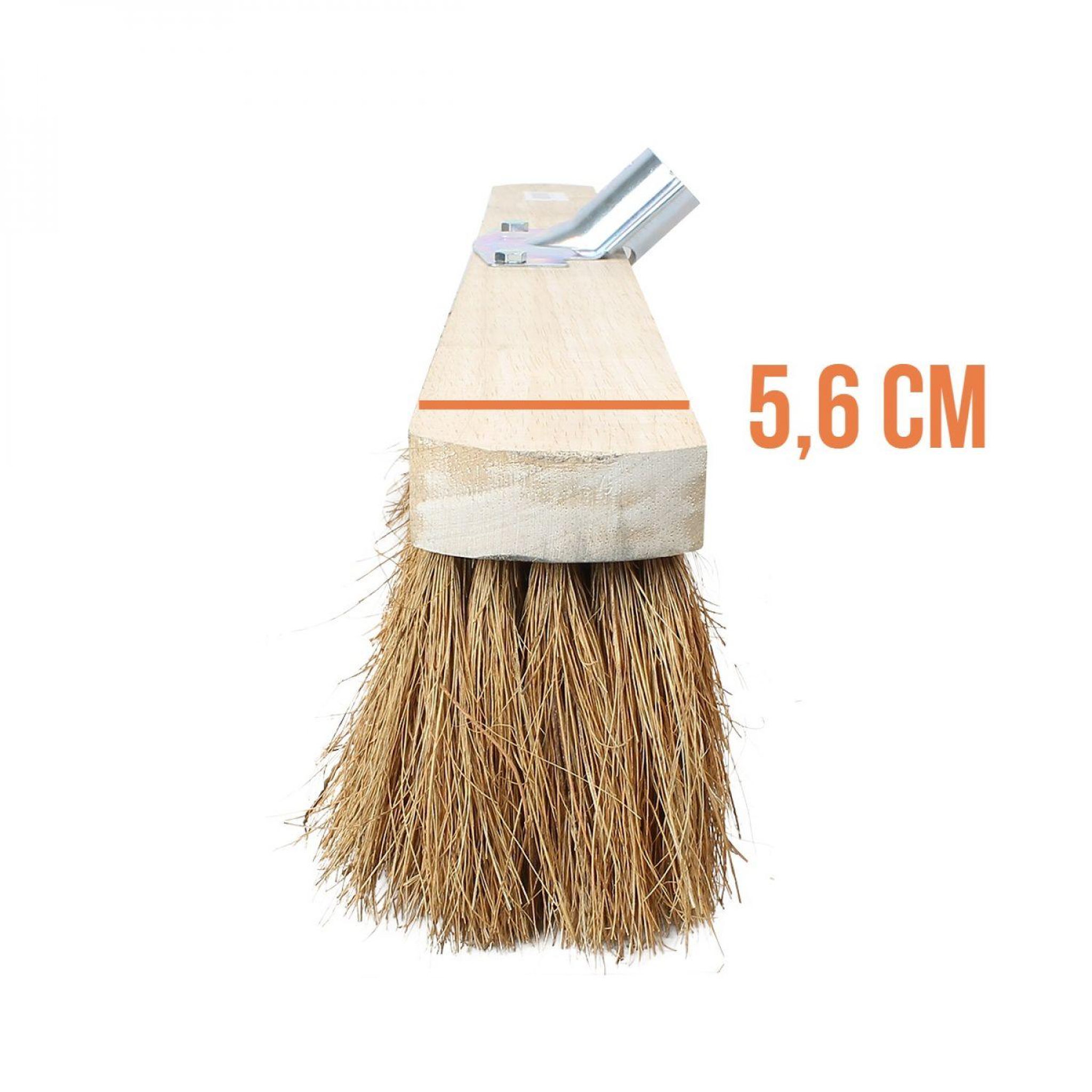 Voir la diapositive 4 : LINXOR Balai en coco naturel et bois - 60 cm - Marron