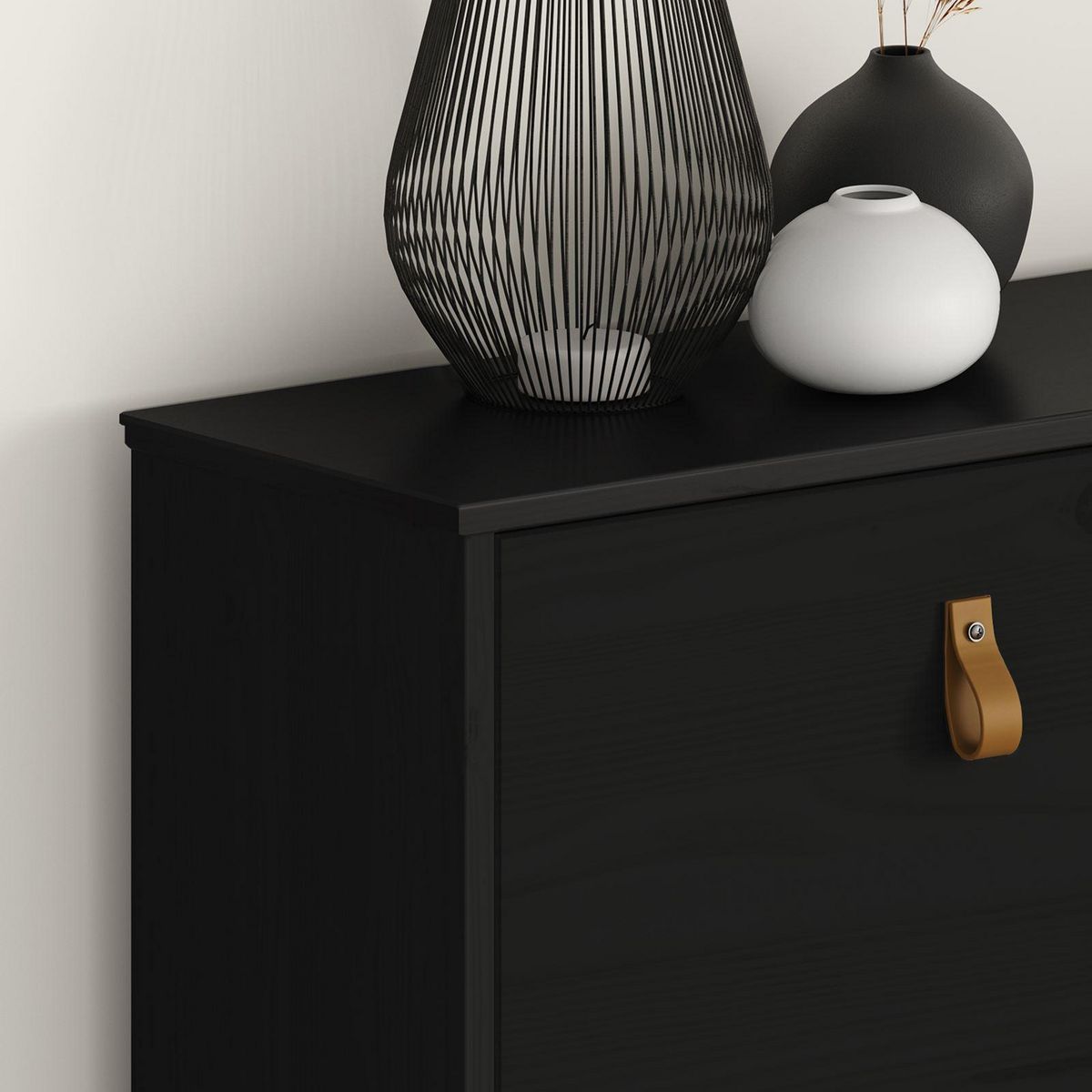 IDIMEX Meuble à chaussures MIKKA avec 4 abattants en pin massif