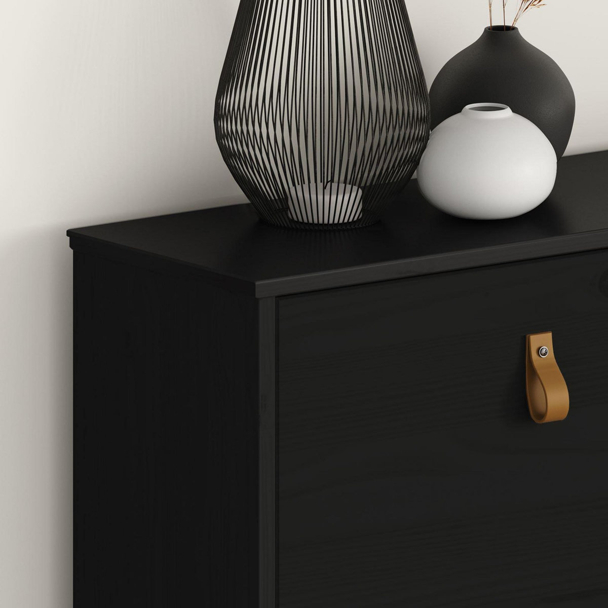 IDIMEX Meuble à chaussures MIKKA avec 4 abattants en pin massif