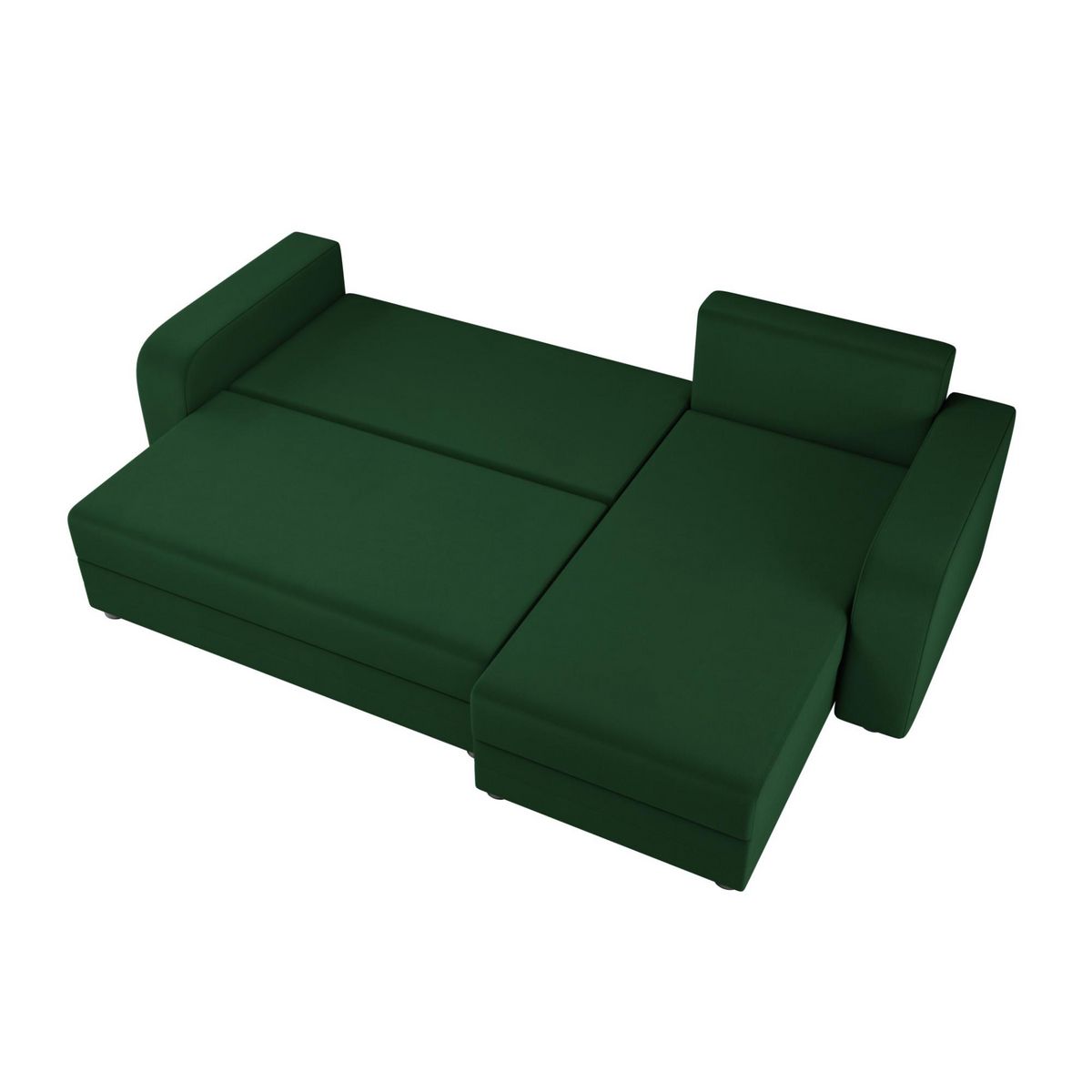 BEST MOBILIER Harvey - canapé d'angle réversible 4 places convertible avec coffre en velours