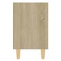 Voir la diapositive 5 : VIDAXL Table de chevet avec pieds en bois Chene sonoma 40x30x50 cm