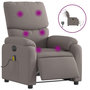 Voir la diapositive 2 : VIDAXL Fauteuil de massage inclinable electrique Taupe Tissu