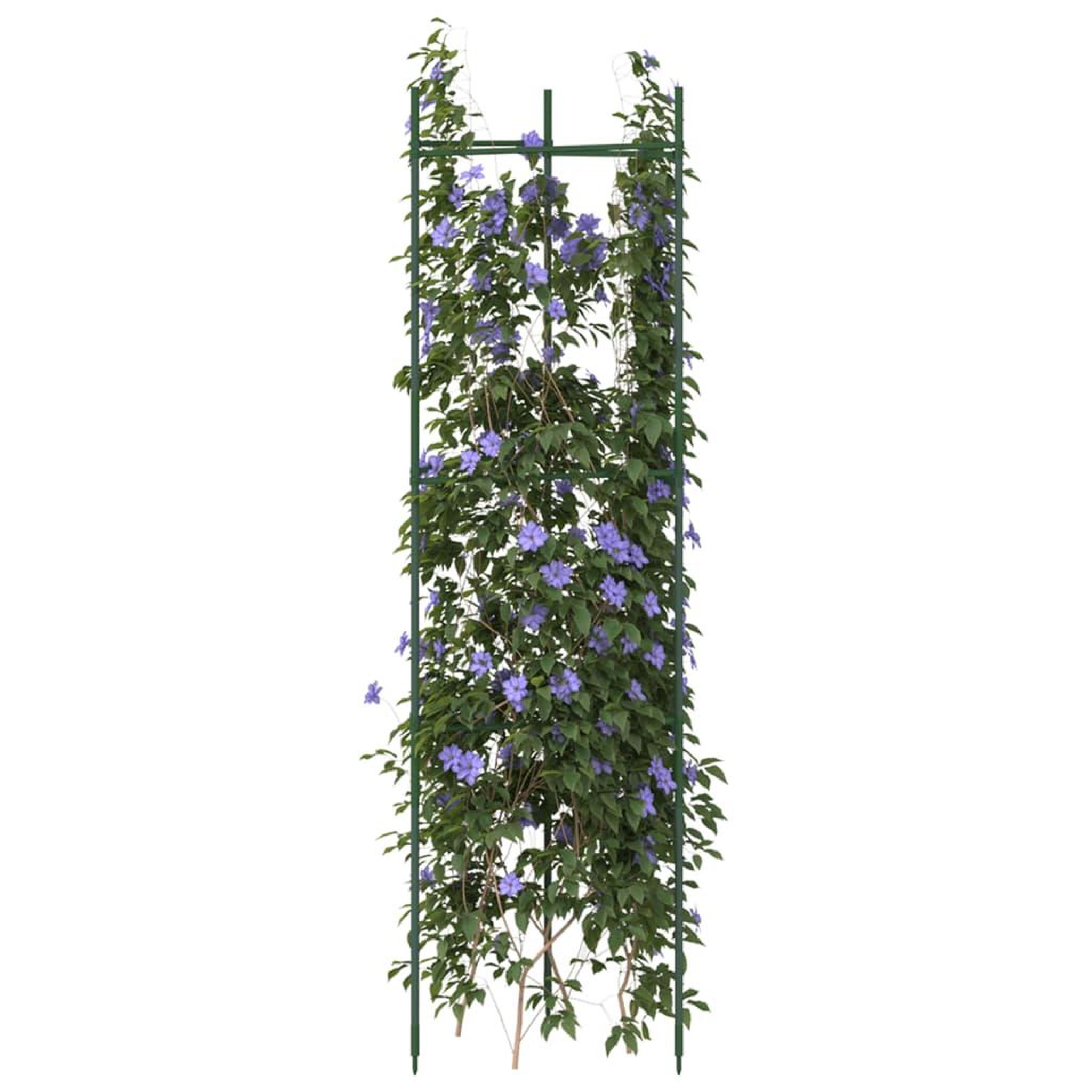VIDAXL Cages a tomates 4 pcs 116 cm acier et PP