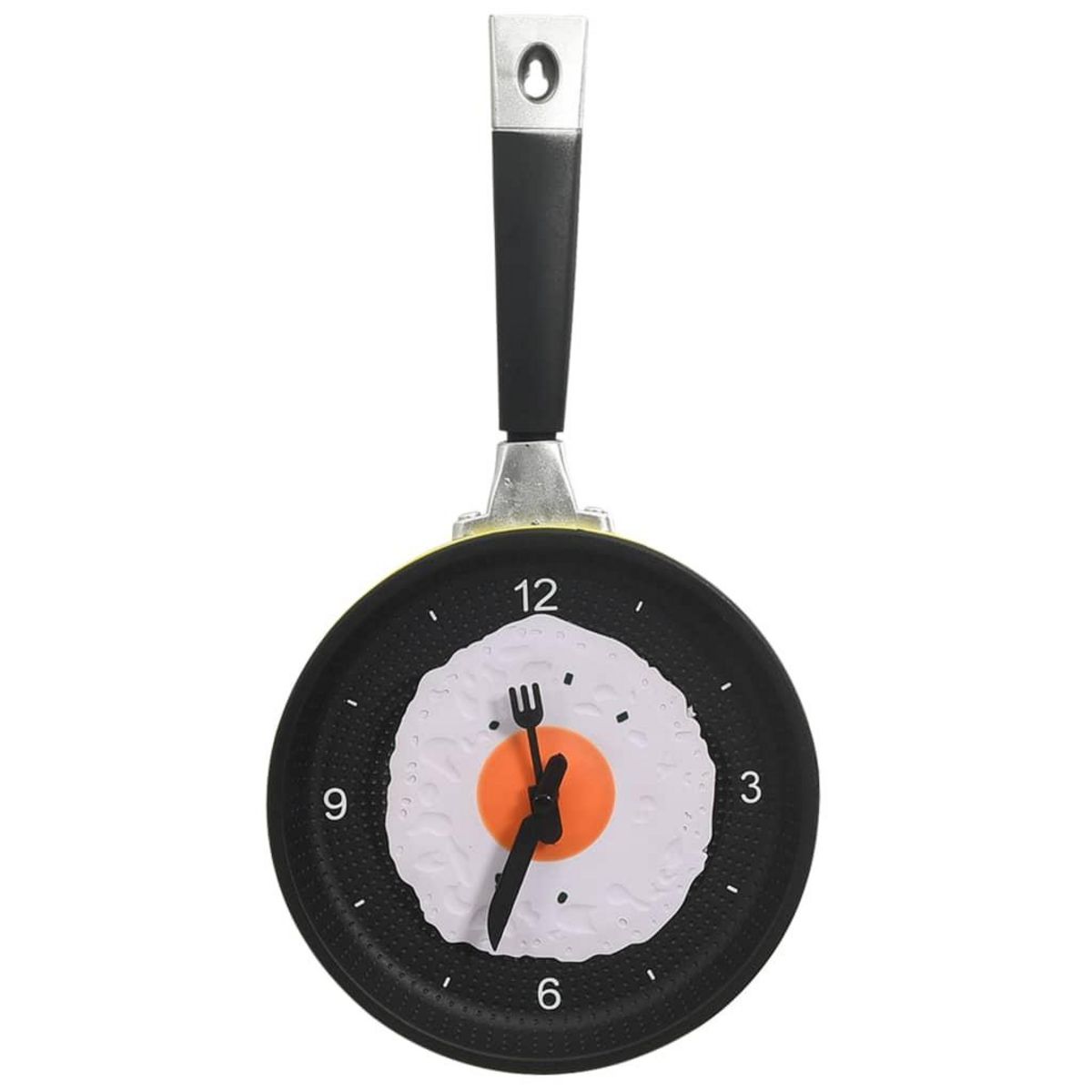 VIDAXL 325164 Wall Clock with Fried Egg Pan Design 18,8 cm
