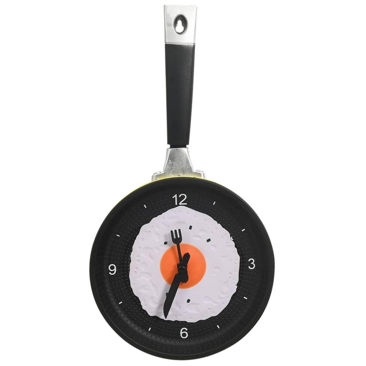 VIDAXL 325164 Wall Clock with Fried Egg Pan Design 18,8 cm