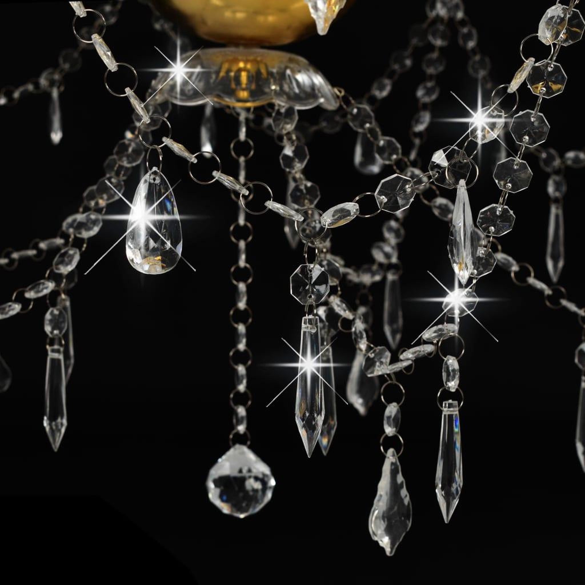 Voir la diapositive 5 : VIDAXL Lustre 2 couches Dore 15 ampoules E14
