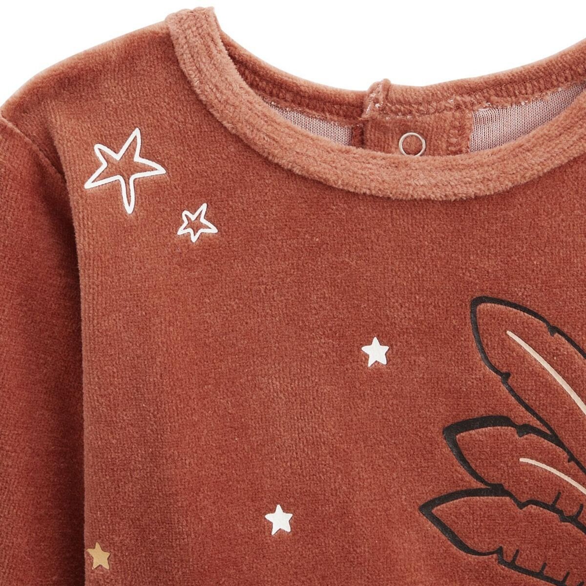 Petit Béguin Pyjama enfant 2 pièces en velours Maloueg