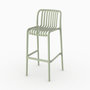 Voir la diapositive 6 : Rendez vous déco Lot de 2 chaises de bar de jardin 76 cm en plastique vert pastel-Duli
