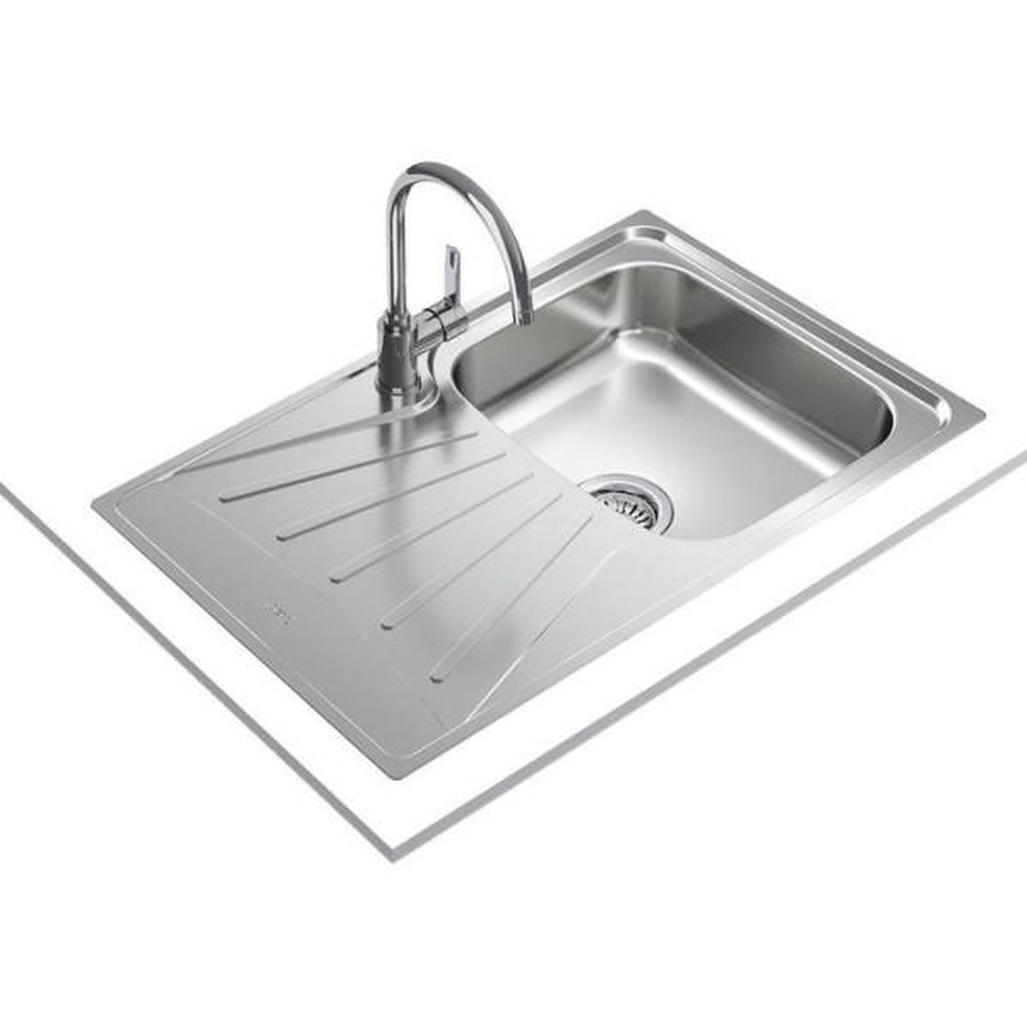 Voir la diapositive 3 : TEKA Évier - Acier inoxydable - Inox mat - Encastrable - TEKA - StarBright
