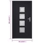 Voir la diapositive 6 : VIDAXL Porte d'entree anthracite 98x200 cm PVC