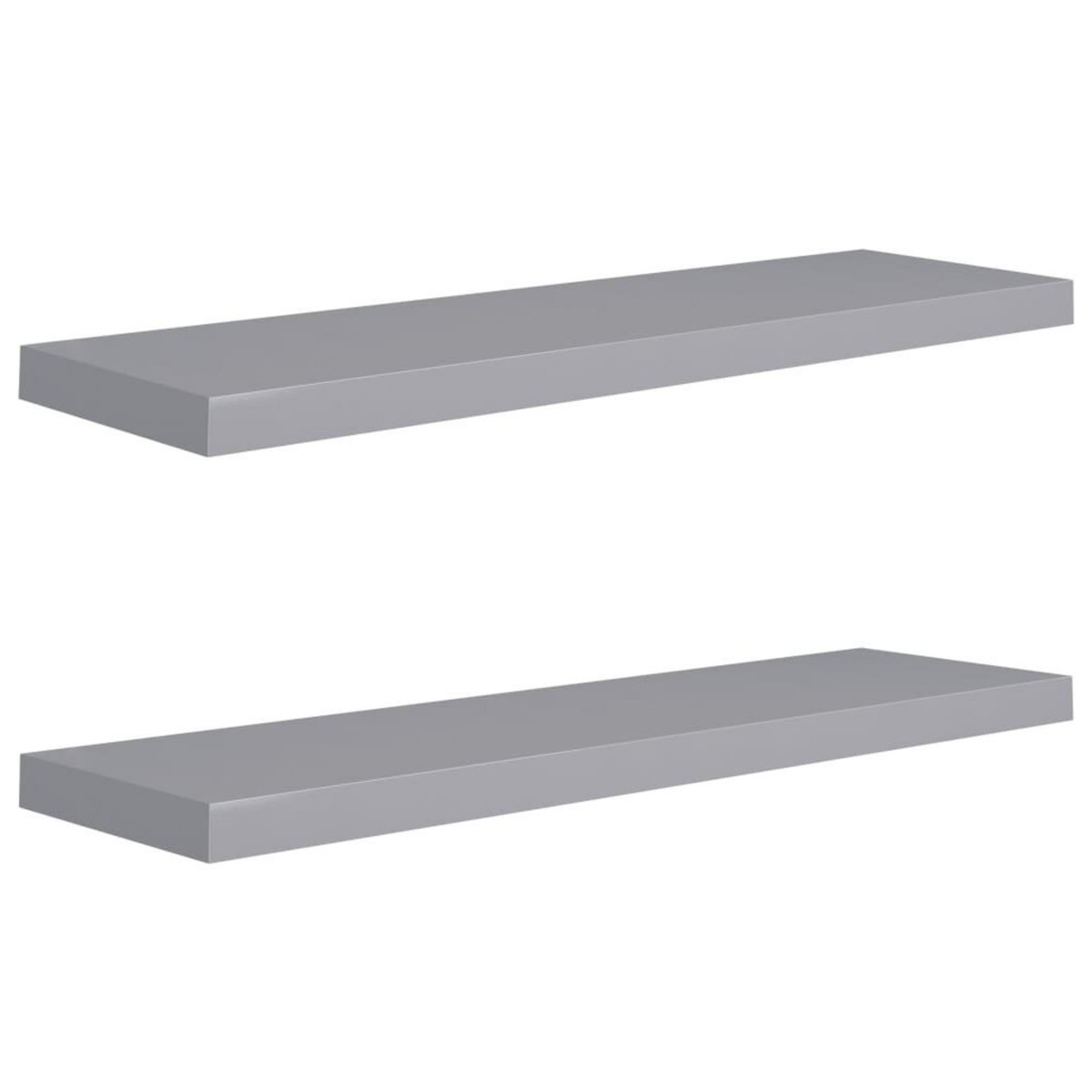 VIDAXL Etageres murales flottantes 2 pcs gris 90x23,5x3,8 cm MDF