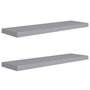 Voir la diapositive 2 : VIDAXL Etageres murales flottantes 2 pcs gris 90x23,5x3,8 cm MDF