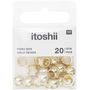 Voir la diapositive 1 : RICO DESIGN Itoshii pack 20 perles ponii ronde dore