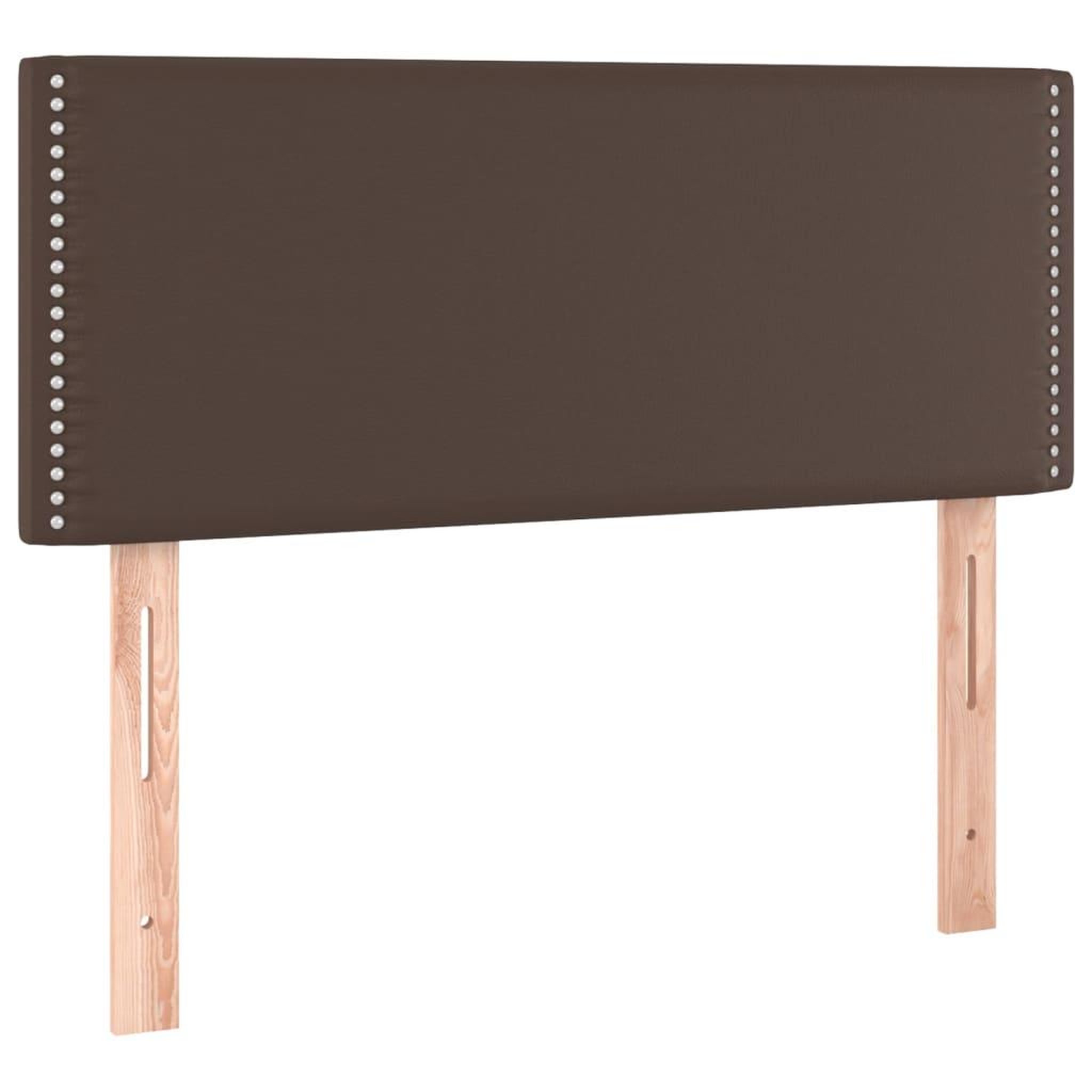 Voir la diapositive 4 : VIDAXL Tete de lit a LED Marron 100x5x78/88 cm Similicuir