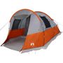 Voir la diapositive 2 : VIDAXL Tente de camping tunnel 4 personnes gris et orange impermeable