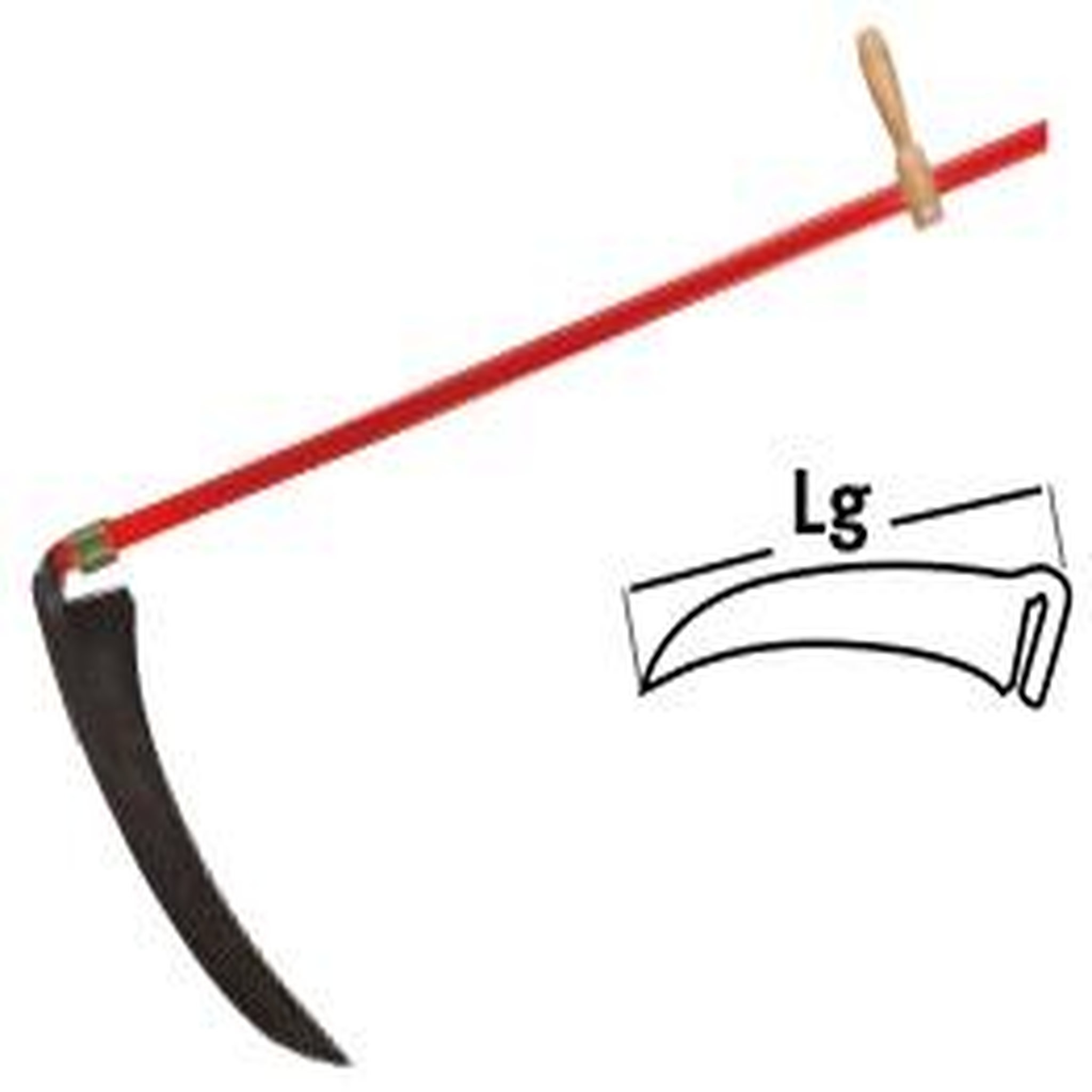 Leborgne Faux à broussailles - 55 cm - manche métal