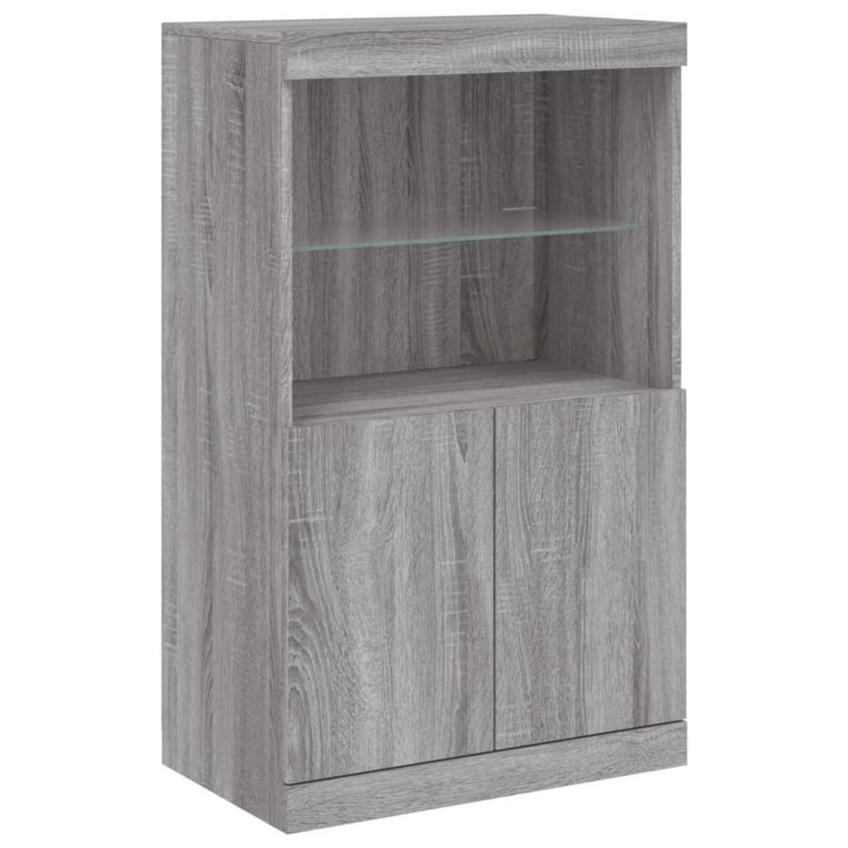 VIDAXL Buffet avec lumieres LED sonoma gris 60,5x37x100 cm