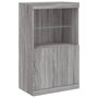 Voir la diapositive 3 : VIDAXL Buffet avec lumieres LED sonoma gris 60,5x37x100 cm