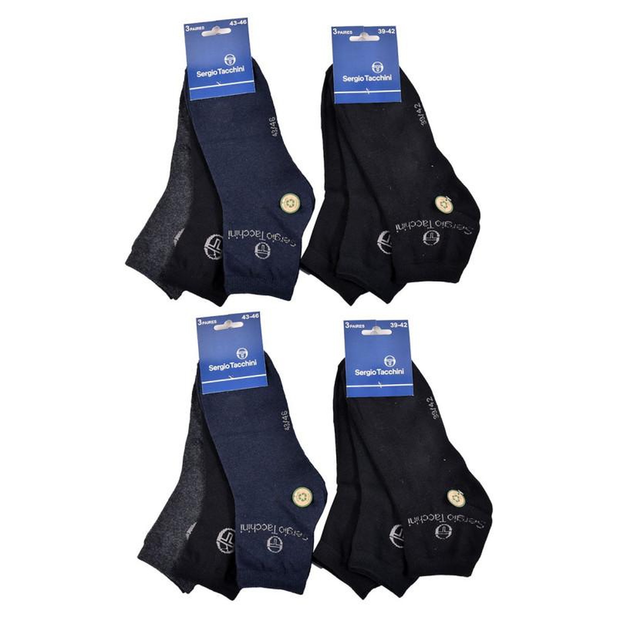 Voir la diapositive 3 : SERGIO TACCHINI Chaussettes Homme VILLE SERGIO TACCHINI Lot de 12 QUARTER