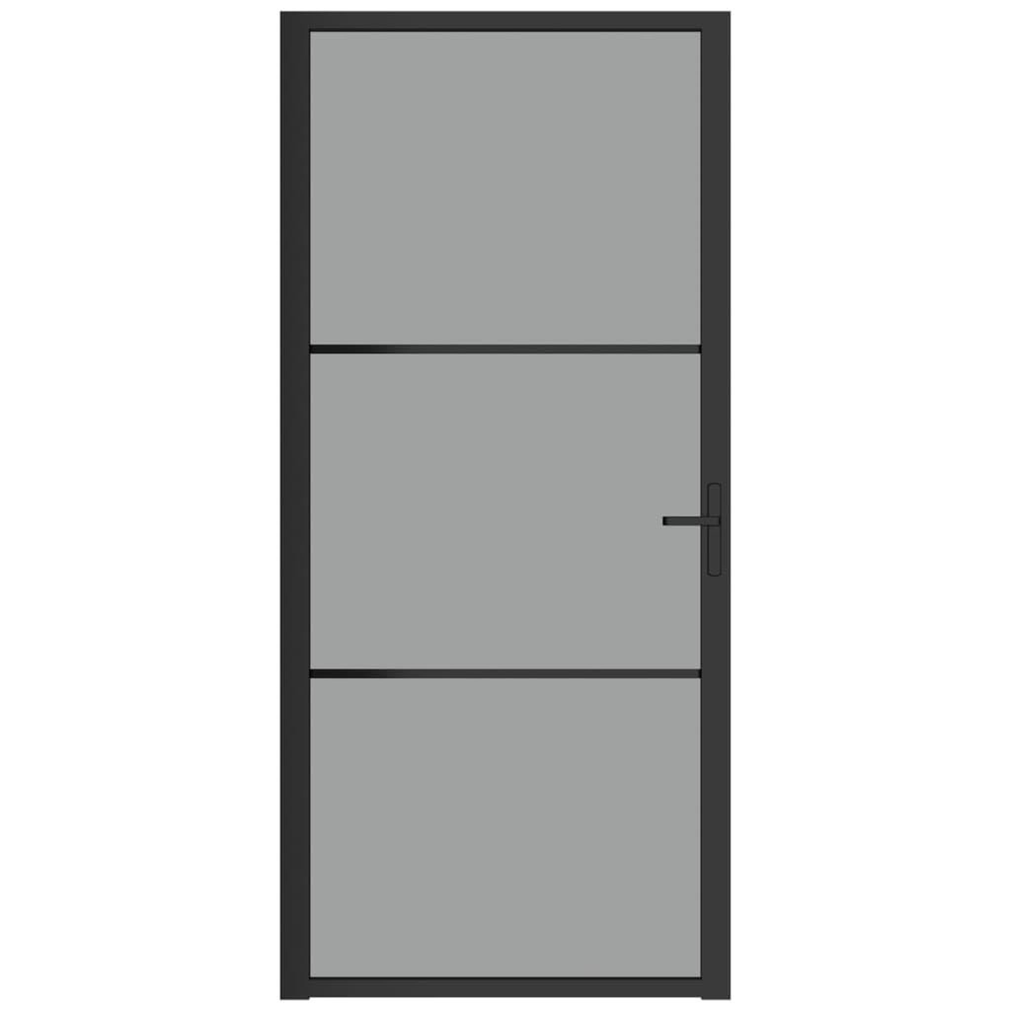 Voir la diapositive 3 : VIDAXL Porte interieure 93x201,5 cm Noir Verre ESG et aluminium