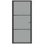 Voir la diapositive 3 : VIDAXL Porte interieure 93x201,5 cm Noir Verre ESG et aluminium