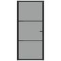 Voir la diapositive 3 : VIDAXL Porte interieure 93x201,5 cm Noir Verre ESG et aluminium