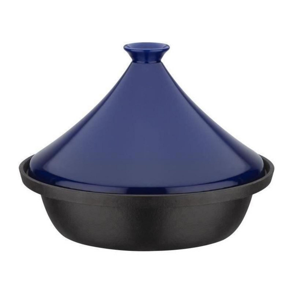 GSW Tajine fonte massive - GSW - 30 x 22 cm - Couvercle céramique - Induction - Bleu