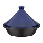 GSW Tajine fonte massive - GSW - 30 x 22 cm - Couvercle céramique - Induction - Bleu