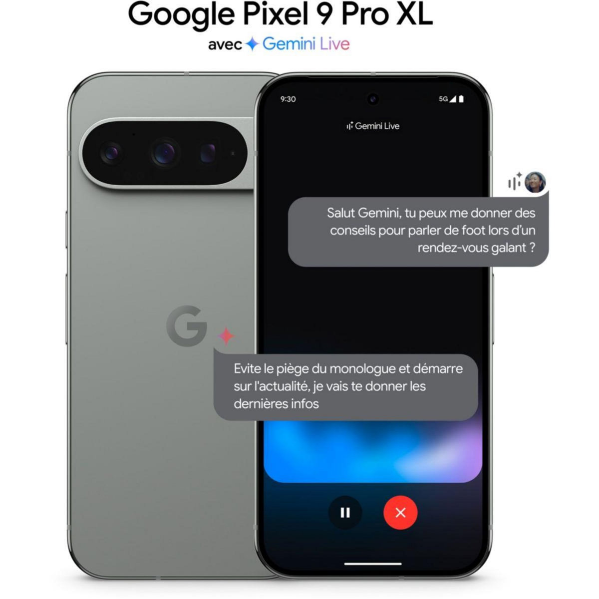 GOOGLE Smartphone Pixel 9 Pro XL Vert Sauge 128Go