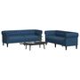 Voir la diapositive 1 : VIDAXL Ensemble de canapes 2 pcs bleu tissu