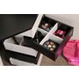 Voir la diapositive 6 : Coiffeuse d'angle 3 miroirs 5 tiroirs pivotants GIRLY