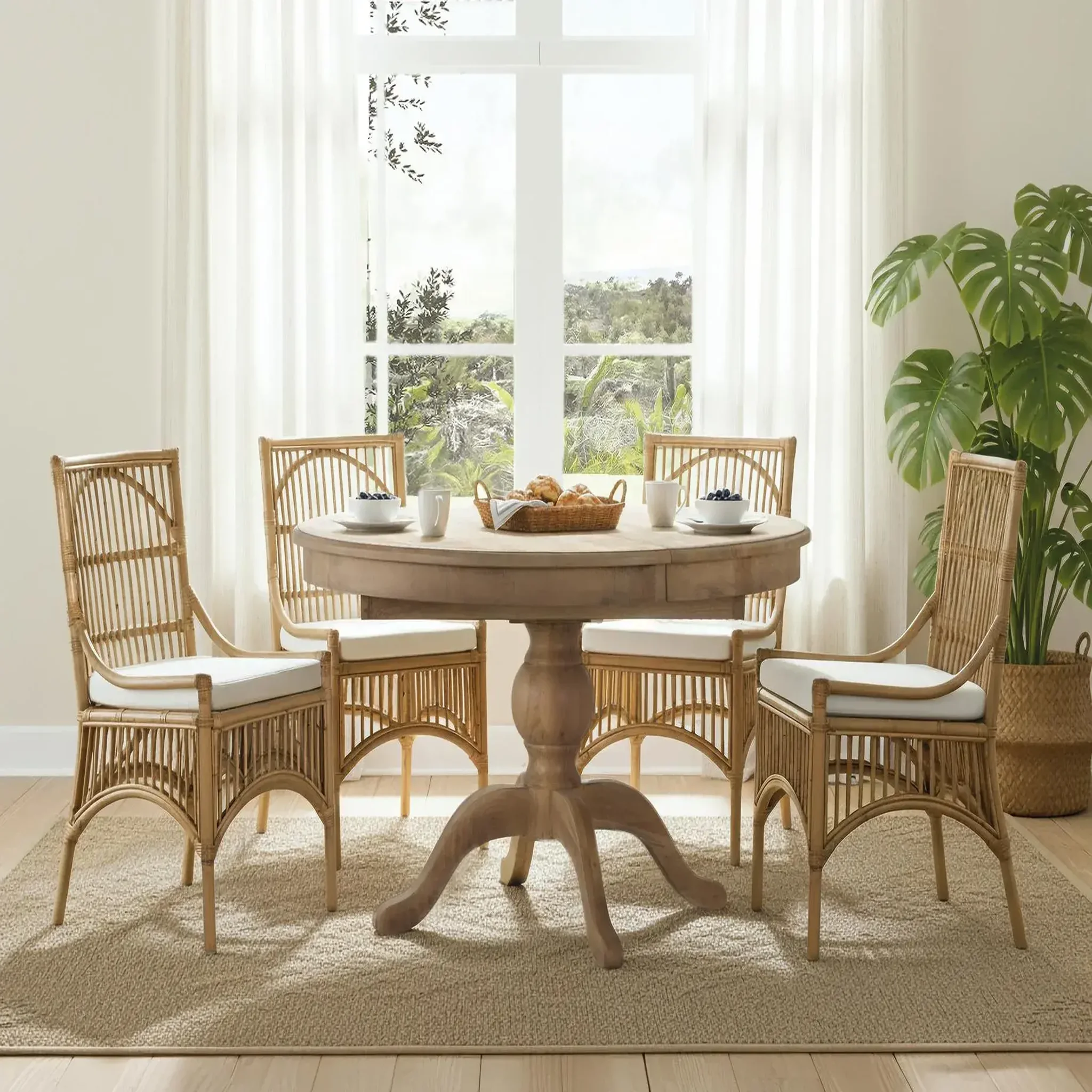 Voir la diapositive 2 : GINER Y COLOMER SL Tables à manger en bois de manguier 120 - 150 cm style rustique moderne