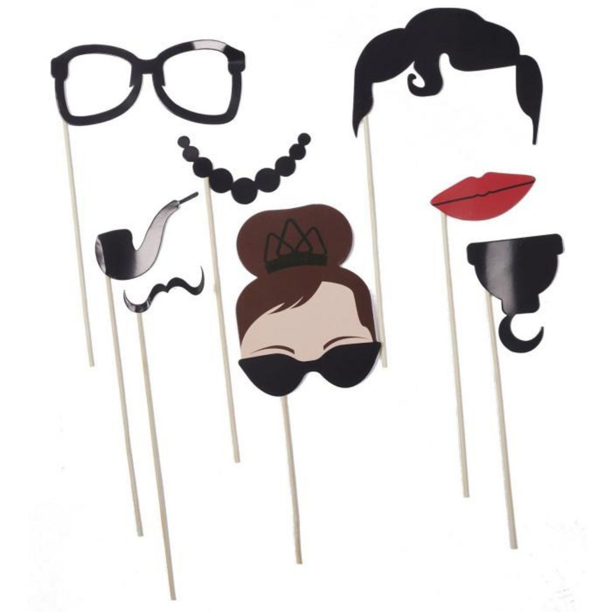 Paris Prix Lot de 15 Bâtons Photo  Customiser  40cm Multicolore