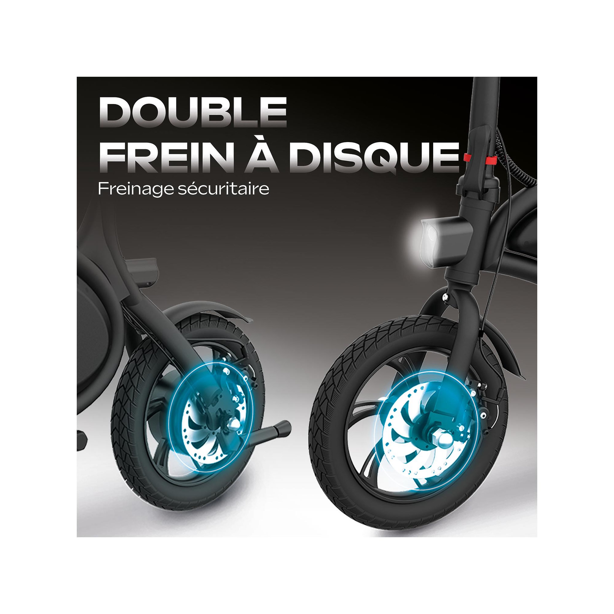 Voir la diapositive 3 : URBANGLIDE Draisienne électrique adulte e-bike 120 – moteur 1000w - autonomie jusqu'a 18 km - pneu 12  gonflable - batterie 42v/5.2ah - poids 15kg