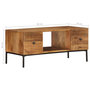 Voir la diapositive 6 : VIDAXL Table basse 90x45x40 cm Bois de manguier massif