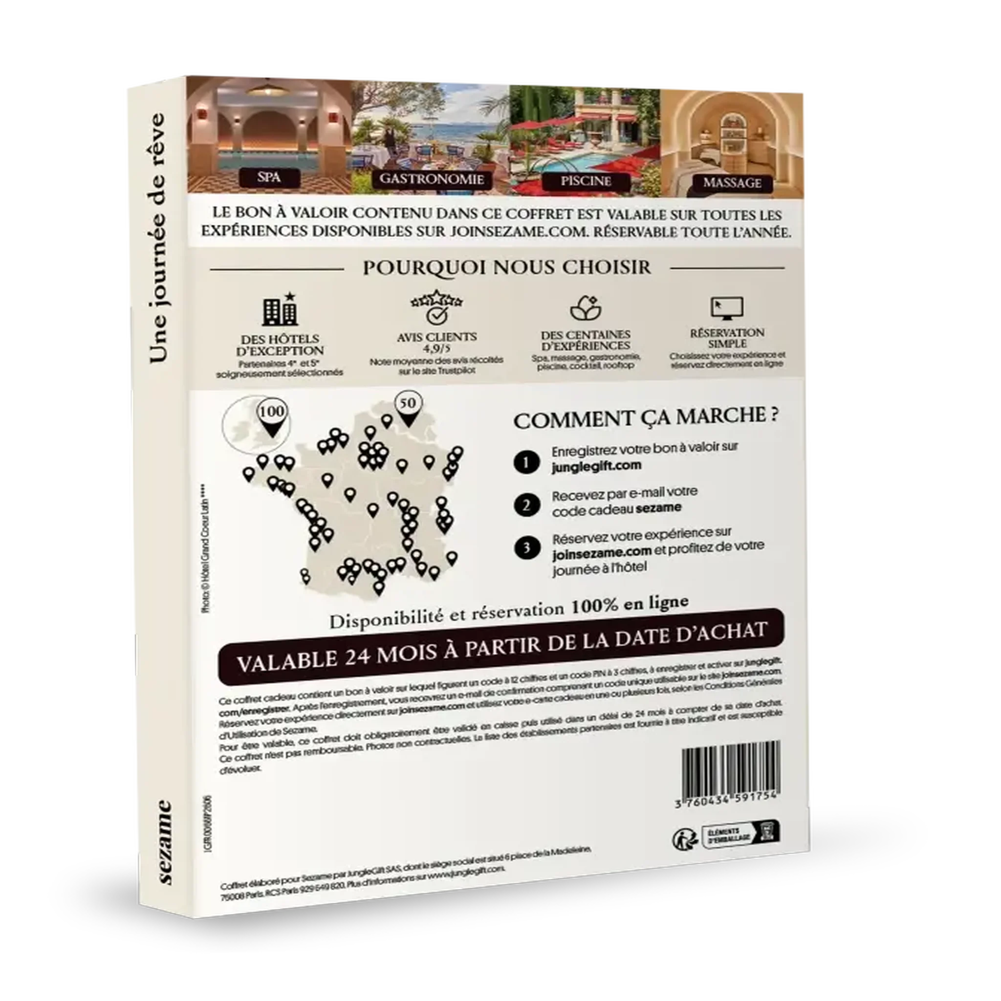 Voir la diapositive 2 : SEZAME Coffret cadeau Sezame - Une journée de rêve