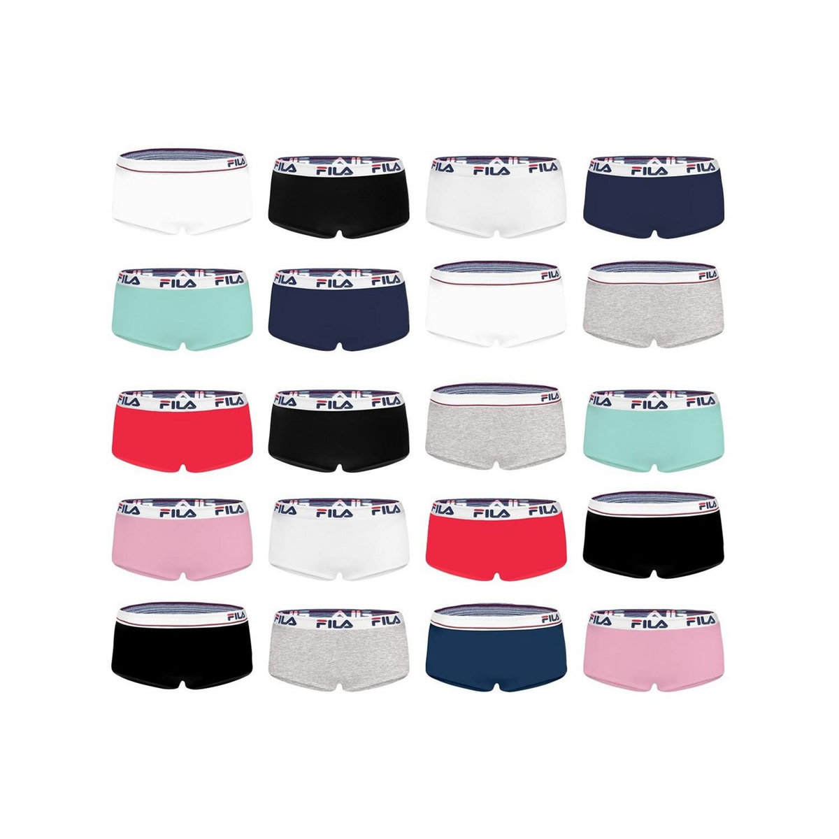 FILA Pack Surprise de 4 Boxers coton femme