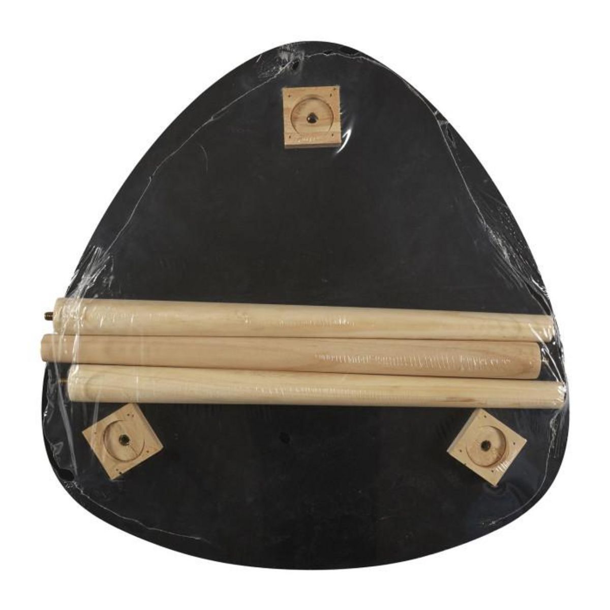 Paris Prix Table d'Appoint Scandinave  Shelly  48cm Noir & Naturel